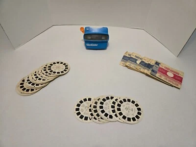 Vintage View-Master Bundle – Blue Viewer + 27 Reels (1940s–1960s) (HC-003-CA) - Image 1 of 4