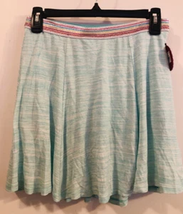 SO Skirt/Skort/Short Aqua Stone Elastic Sparkly Waistband XXL Plus 16 NEW - Picture 1 of 7