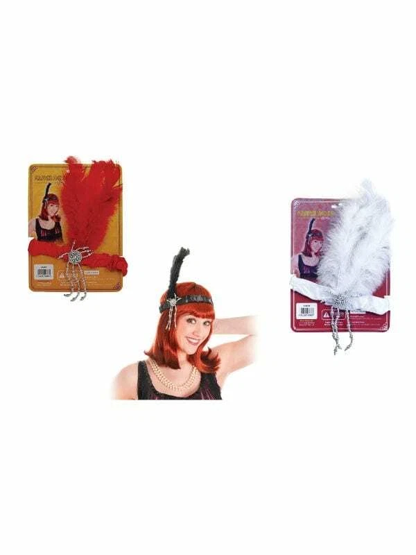 BRISTOL NOVELTY 20er Jahre Flapper Stirnband mit Feder Charleston Gatsby