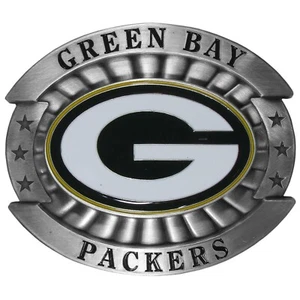 Green Bay Packers Over-sized 4" Pewter Metal Belt Buckle (NFL Football) - Picture 1 of 3