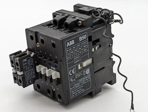 ABB Contactor B50 600V 3 Pole w/ 2x CA7-10 AUX Contactors and 1x RV-BC6/60 Surge - Picture 1 of 10