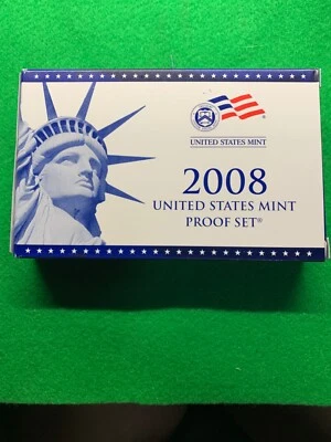 2008 US MINT CLAD PROOF 14 COIN SET OGP/COA SEALED ORIGINAL OWNER FREE SHIPPING - Image 1 of 4