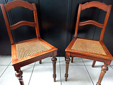 2 Antike Holzstühle mit Wiener Geflecht, um 1900