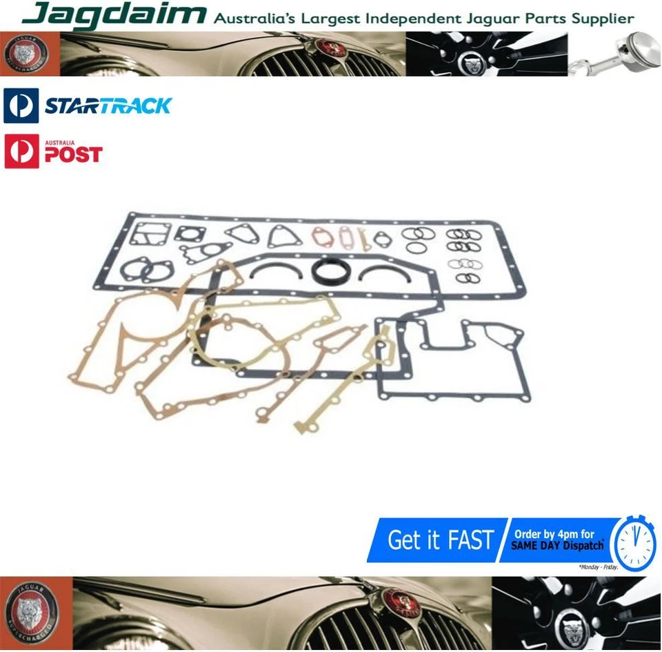 New Jaguar Crankcase lower Engine Gasket Set XJS XJ12 XJ6 S3 XJ12 XJ40 JLM11517 - Image 1 of 1