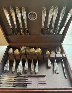 Prelude International Sterling 67 Pieces Flatware Place Settings Naken’s Chest - Picture 1 of 21
