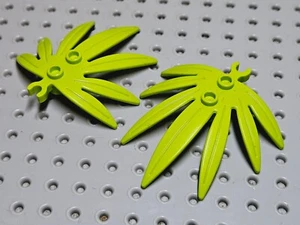 Lego Pflanze Schwertblatt, 7 Blätter 6x5 mit Greifer [10884/30239] limettengrün x2 - Bild 1 von 13