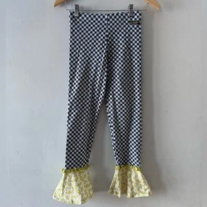 Matilda Jane flared ruffle leggings, sz 12, floral, gingham, stretch, feminine - Picture 1 of 10