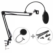 Microphone Suspension Stand Studio Broadcast Boom Scissor Arm Holder Mic Desktop