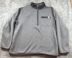 The North Face Fleece Mens XXL Gray Sweater Quarter Zip Sweater Fleece Lined - Picture 1 of 6