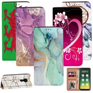 Phone Leather stand Cover Case For Motorola E6 E20 E30 E40 G7 G8 G10 G22 G30 G62 - Picture 1 of 21