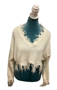 SHEIN Casual Solid White/Ivory Color Pullover Sweater Size Small - Picture 1 of 6