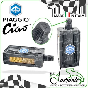 PEDALI COPPIA DI PEDALINI POGGIAPIEDI PIAGGIO SI 50 CIAO BOXER BOSS BRAVO GRILLO - Foto 1 di 2