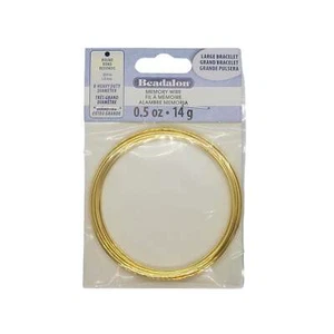 Beadalon 1 mm dick extra SCHWERLAST vergoldet großes ARMBAND Memory Draht, 0,5 Unzen - Bild 1 von 5