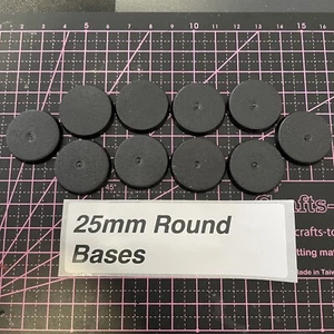 Games Workshop 25mm Round Model Bases Warhammer 40K/AOS/WFB Spare Bits - Picture 1 of 1