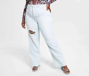 Nina Parker Trendy Modern High-Waist Wide-Leg Long Jeans Size 24WL NWT - Picture 1 of 1