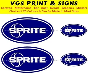 SPRITE CARAVAN 4 STÜCK GROSSES KIT AUFKLEBER GRAFIK AUFKLEBER FARBWAHL #005 - Bild 1 von 3