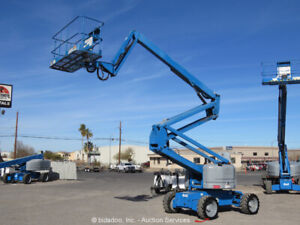 2012 Genie Z-60/34 60’ 4WD Articulating Boom Lift Man Diesel Aerial Jib bidadoo