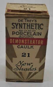 Rare Antique De Trey's Synthetic Porcelain Syntrex Demonstrator Caulk 21 Box Set - Picture 1 of 11