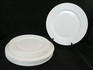 Lenox Tin Can Alley White 6 Dinner Plate 4 Luncheon Plates - Picture 1 of 3