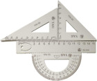 LATERN 4 Pieces Math Geometry Tool Aluminum Alloy Triangle Ruler Square Set, Set