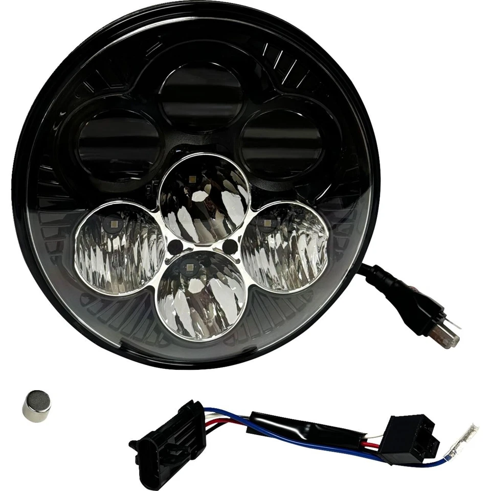 14-24 for Harley Touring CUSTOM DYNAMICS Shark Demon 7” Round LED Headlight - Image 1 of 1