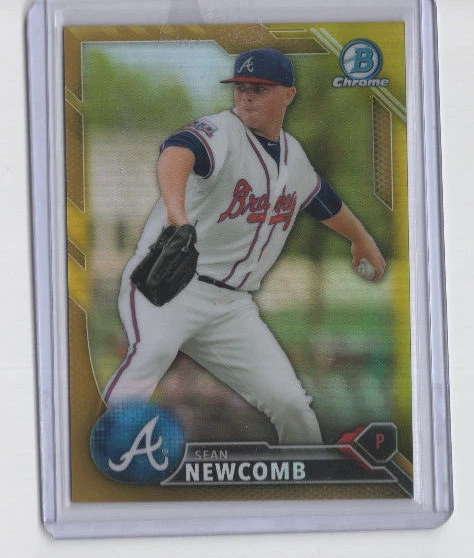 SEAN NEWCOMB 2016 Bowman Chrome Gold  Refractor Rookie #/50 2 Available - Image 1 of 1