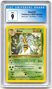 CGC 9 MINT German Beedrill / Bibor Base Set 1st Edition Pokemon 1999 17/102 -50 - Picture 1 of 2