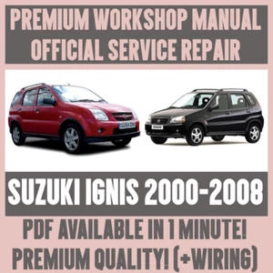 WORKSHOP MANUAL SERVICE & REPAIR GUIDE for SUZUKI IGNIS 2000-2008 +WIRING - Picture 1 of 5
