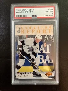 1995 UD Mike Milbury’s Scouting Report: Wayne Gretzky #252 PSA NM-MT 8, POP 1 - Picture 1 of 2