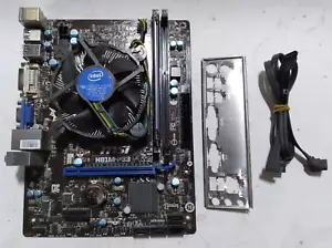 MSI H81M-P33 Motherboard w/Pentium G3250@3.20GHz, 4GB RAM, IO Shield #2059 - Picture 1 of 8