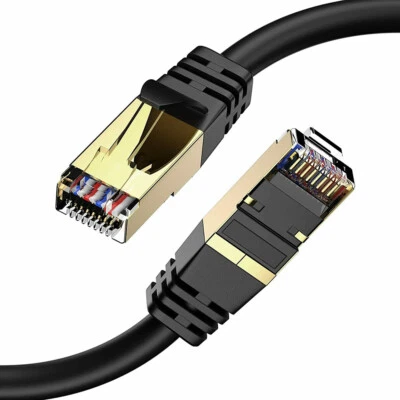 Shielded Outdoor Cat8 Ethernet Cable 6.5ft, 40Gbps 2000MHz ≤98ft, Direct Burial - Image 1 of 4