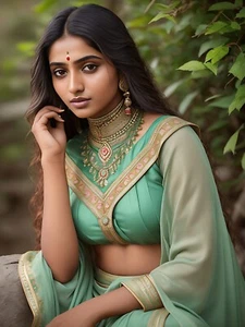8x10 Women of India Art Print Female Indian Model 07-1318298024 - Picture 1 of 1