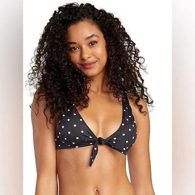 Novo com etiquetas! Biquíni RVCA frente amarrada bolinhas TOP GRANDE - Imagem 1 de 4
