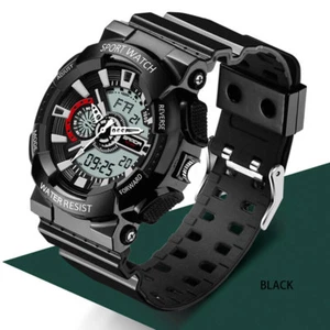 x Orologio Sanda Uomo Resistente Acqua Cronografo Sveglia Moda Ner Bi lac - Imagen 1 de 1