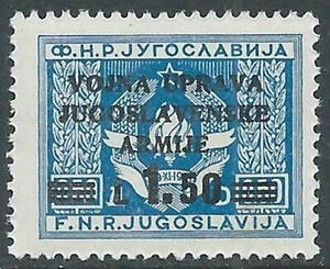 1947 OCC. JUGOSLAVA LITORALE SLOVENO 1,50 LIRE SU 0,50 MNH ** - RA10-4 - Picture 1 of 1