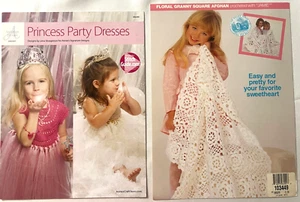 Crochet W/ Jamie Afghans & Princess Party Dresses Pattern Book 12-18 mos 2/4 6/8 - Picture 1 of 4