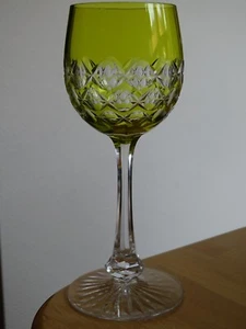 BACCARAT 1 VERRE A VIN DU RHIN ROEMER CRISTAL 8358 COULEUR VERT DE CHINE 17 cm - Imagen 1 de 9