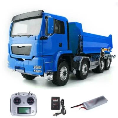 8x8 LESU RC Hydraulic Dumper Car 1/14 Metal Chassis Radio Control Tipper Trucks - Image 1 of 4