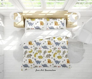 3D Dinosaur Pattern Kids Quilt Cover Set Duvet Cover Bedding Pillowcases - Picture 1 of 6