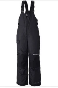 COLUMBIA KIDS ADVENTURE RIDE BIBS SNOW PANTS BLACK BIG KIDS YOUTH SZ XL (18-20) - Picture 1 of 13