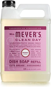 Liquid Dish Soap Refill, Biodegradable Formula, Peony, 48 Fl. Oz - Picture 1 of 6