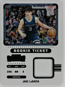2022-23 Panini Contenders #RTS-JLR Jake LaRavia Rookie Ticket Patch Grizzles - Bild 1 von 2