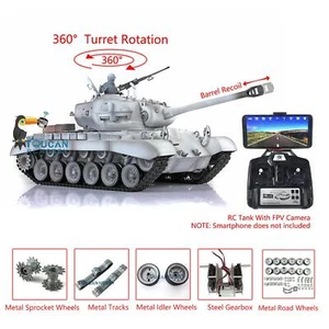 7.0 Henglong 1/16 M26 BB IR RTR RC Tank 3838 Metal Tracks FPV Barrel Recoil 360 - Picture 1 of 8