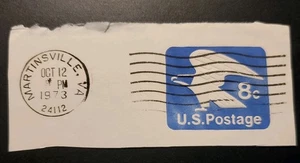 Scott# U557, 1971, 8 Cent Eagle Embossed Canceled Stamp, Used - Picture 1 of 1