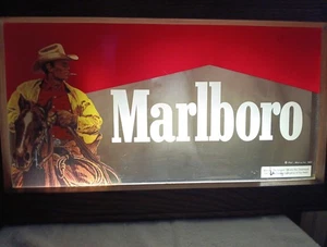  Letrero iluminado vaquero de cigarrillos Marlboro 1983 ¡LEER DESCRIPCIÓN!  - Imagen 1 de 24