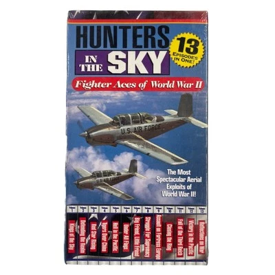 Hunters In The Sky: Fighter Aces Of WW2 13 Episodes In One VHS Tape Sealed - Image 1 of 2