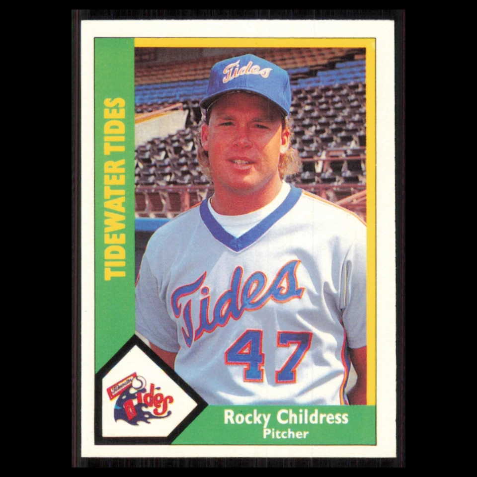 Rocky Childress #354 1990 CMC Minor League Tidewater Tides Baseball Card MLB NM - Image 1 of 3