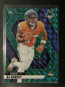 Mosaico calcio 2025 RJ Harvey mosaico verde Prizm RC #375 - Broncos - Foto 1 di 2