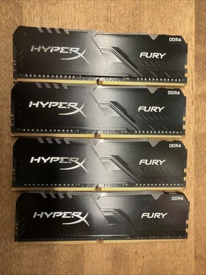 HyperX Fury DDR4 Ram HX436C17FB3AK4/32 32GB Total Across 4 8GB Sticks - Image 1 of 2