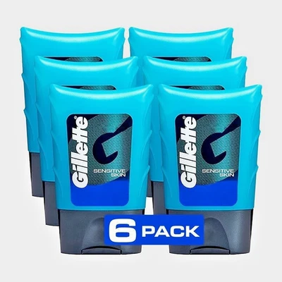 Gel para después del afeitado Gillette hombres 2,5 oz, piel sensible calma y refrescante paquete de 6 Foto 1 de 4
